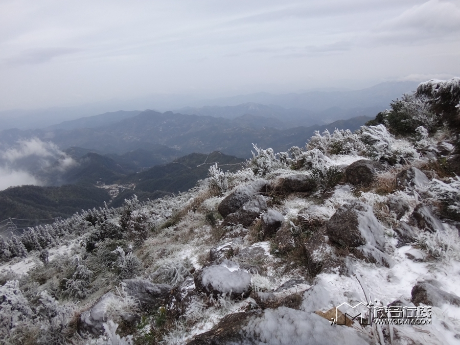 百年不遇的信宜大雾岭雪景