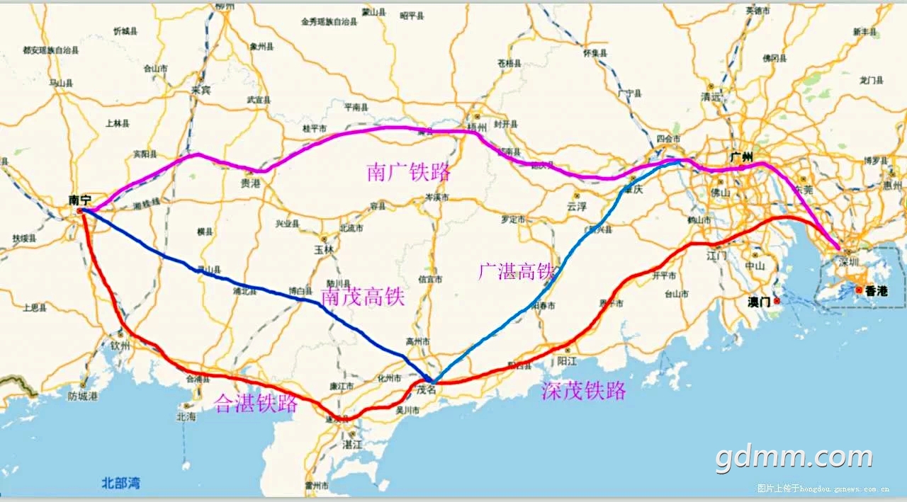 广西十三五综合交通运输规划发布,玉林两条高铁规划,茂名该如何对接