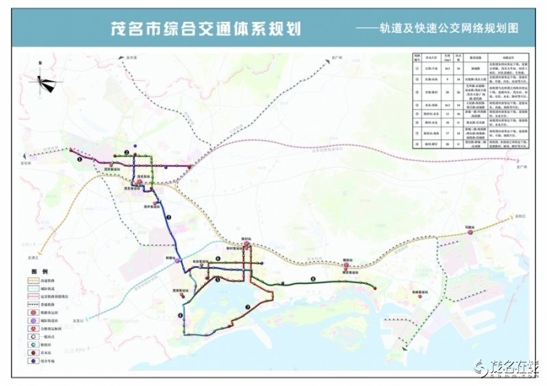 茂名地铁规划出炉