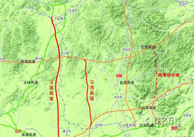 能否把疏港支线延长连接云茂高速?