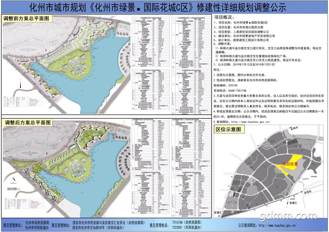 化州绿景国际花城五期规划出炉占地191亩总建筑面积39万方