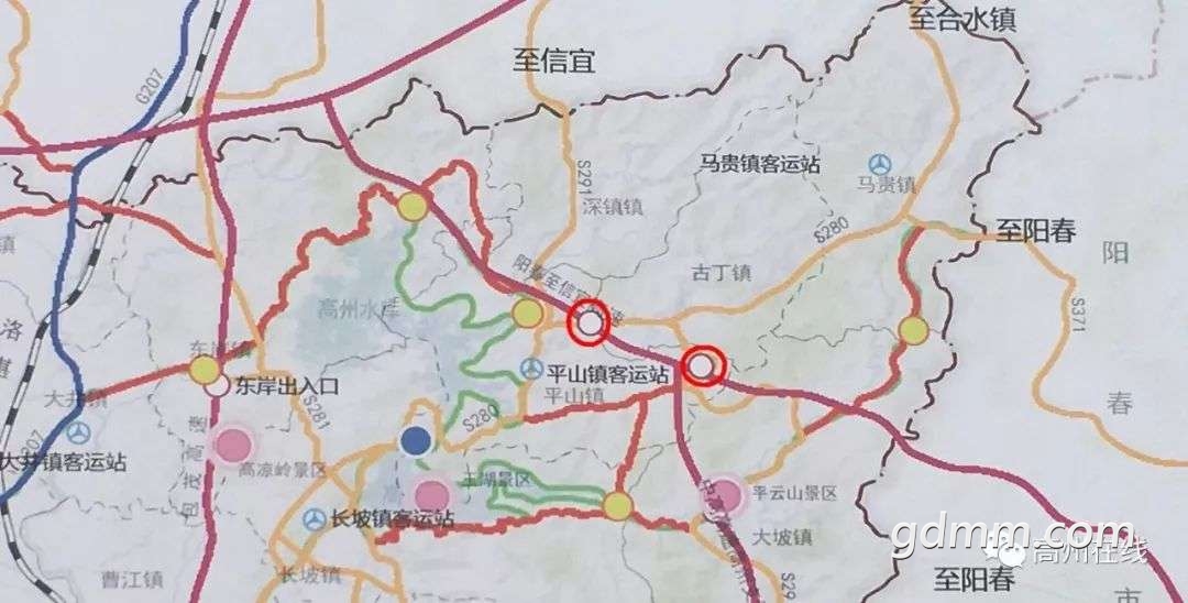 高州马贵高速路线图图片