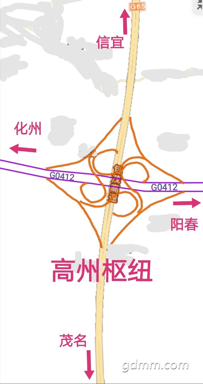 深南高速线路图阳春段图片